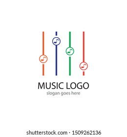MUSIC LOGO VECTOR ILUSTRATION TEMPLATE