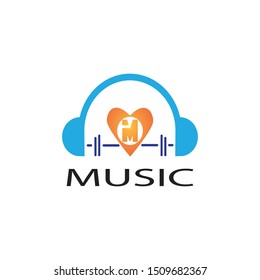 MUSIC LOGO VECTOR ILUSTRATION TEMPLATE