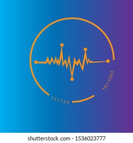 music logo vector image concept sound wave