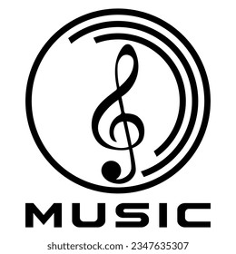 Music Logo Vector isolated on white background.