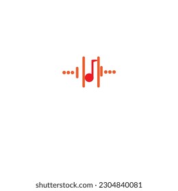 Logo musical o logotipo vectorial minimalista