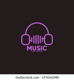 Music logo vector premium template for your brand