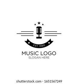 Music Logo. Vector Logo. Logo retro