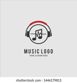 music logo vector template design
