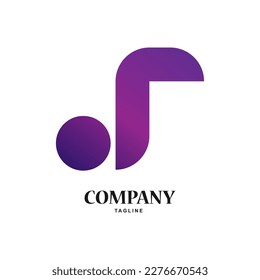 music logo vector with unique style, suitable for music companies and music apps