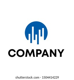 Music logo vector. video template logo for a recording sign