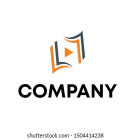 Music logo vector. video template logo for a recording sign