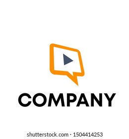 Music logo vector. video template logo for a recording sign