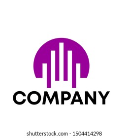 Music logo vector. video template logo for a recording sign