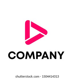 Music logo vector. video template logo for a recording sign