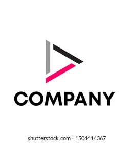 Music logo vector. video template logo for a recording sign