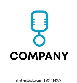 Music logo vector. video template logo for a recording sign