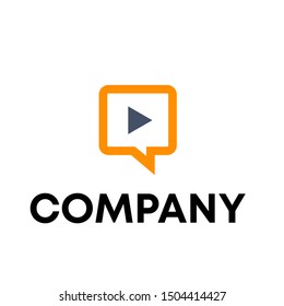 Music logo vector. video template logo for a recording sign