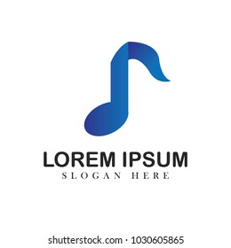 Music logotype vector design element simple illustration symbol note audio emblem concept modern
