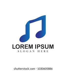 Music logotype vector design element simple illustration symbol note audio emblem concept modern
