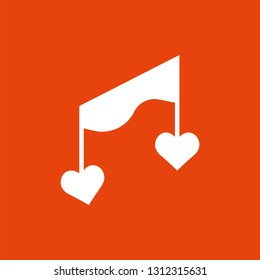 Music love icon vector