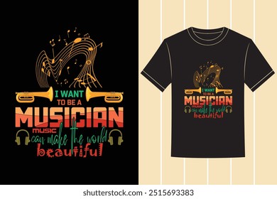 Music Lover Best Motivational Typography Unique Vector Tshirt Design Illustration