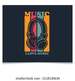 Music lover T-shirt logo design