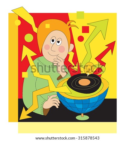 Music lover. Vector illustration.