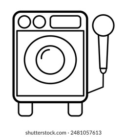 music machine icon vector on white background
   