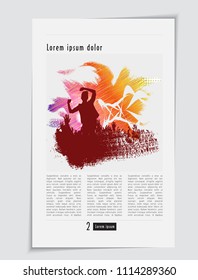 Music magazine, brochure layout easy to editable