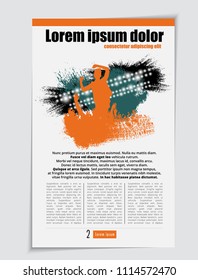 Music magazine, brochure layout easy to editable