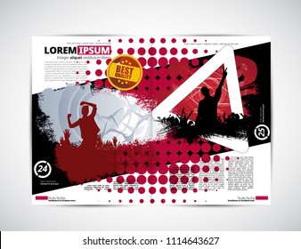 Music magazine, brochure layout easy to editable