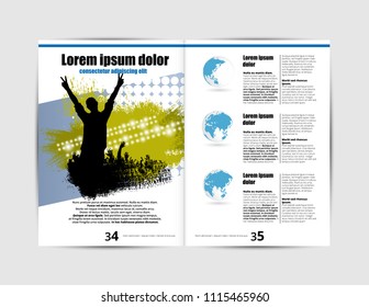 Music magazine, brochure layout easy to editable