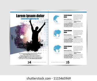 Music Magazine, Brochure Layout Easy To Editable