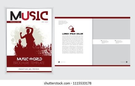 Music magazine, brochure layout easy to editable