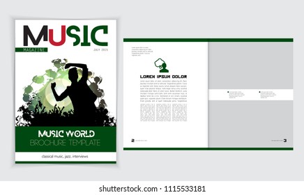Music magazine, brochure layout easy to editable