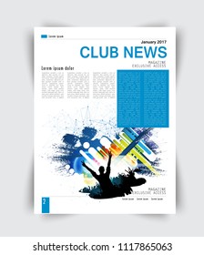 Music magazine, brochure layout easy to editable