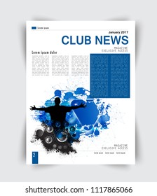 Music magazine, brochure layout easy to editable