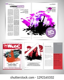 Music magazine, brochure layout easy to editable