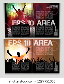 Music magazine, brochure layout easy to editable