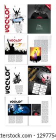 Music magazine, brochure layout easy to editable