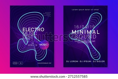 Music Magazine. Electro Invite. Techno Festival Graphic. Green Edm Event. Nightclub Beat Illustration. Party Banner. Pink Night Club Poster. Blue Music Magazine