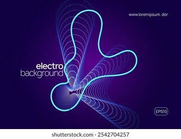 Music Magazine. Green Edm Background. Electronic Audio Illustration. Night Club Trance Template. Violet Dance Design. Electro Invite. Fest Flyer. Blue Music Magazine