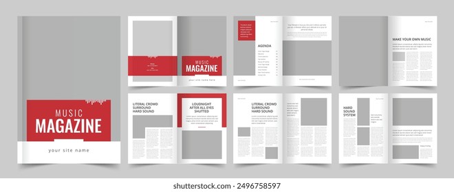 Music Magazine Layout, Music Brochure