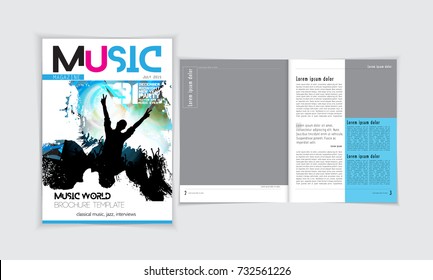 Diseño de revista musical, vector
