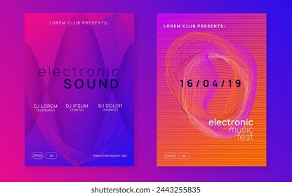 Music Magazine. Party Background. Sound Electro Template. Psychedelic Beat Illustration. Green Fest Banner. Violet Dance Set. Festival Invite. Blue Music Magazine