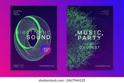 Music Magazine. Pink Night Club Set. Green Edm Flyer. Fest Banner. Trance Invite. Electronic Audio Illustration. Sound Festival Template. Violet Music Magazine