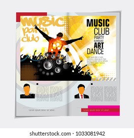 Music magazine, vector