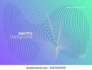 Music Magazine. Violet Discotheque Design. Night Club Background. Electronic Radio Invitation. Blue Dance Poster. Concert Invite. Party Electro Graphic. Pink Music Magazine