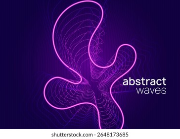Music Magazine. Violet Fest Poster. Trance Invite. Techno Event. Electronic Beat Illustration. Edm Electro Element. Blue Party Design. Pink Music Magazine