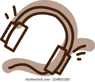 Music making hobby, illustration, vector on a white background.