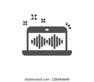 Music making icon. DJ app sign. Musical device symbol. Quality design element. Classic style icon. Vector