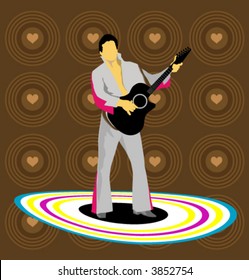 music man illustration vector