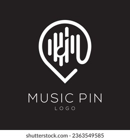 Music map icon design vector