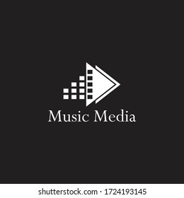 Music media logo template vector icon design